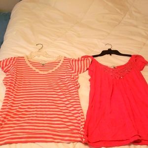 Two orange Shirts